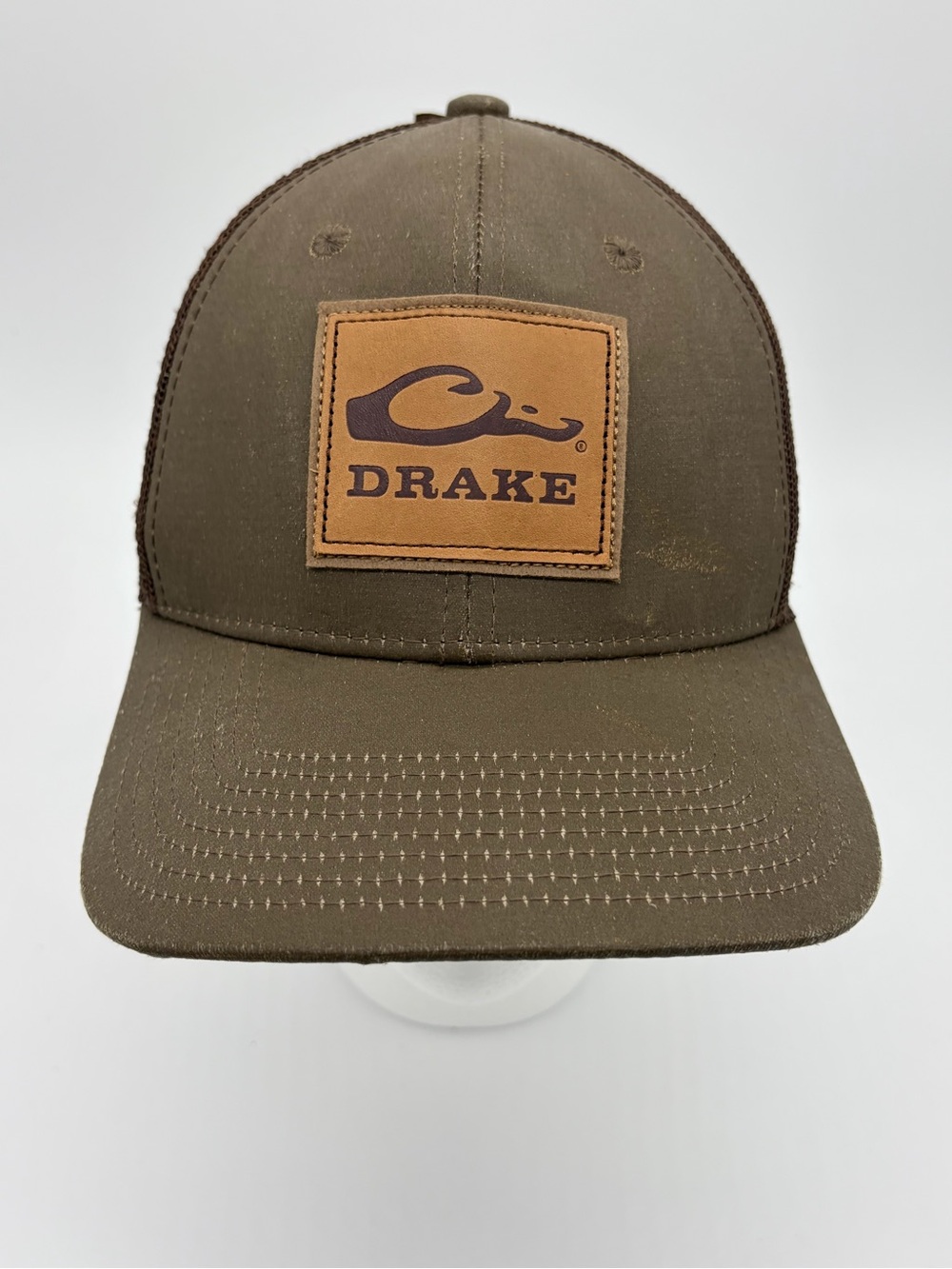 Drake Olive Green and Tan Patch Trucker Hat